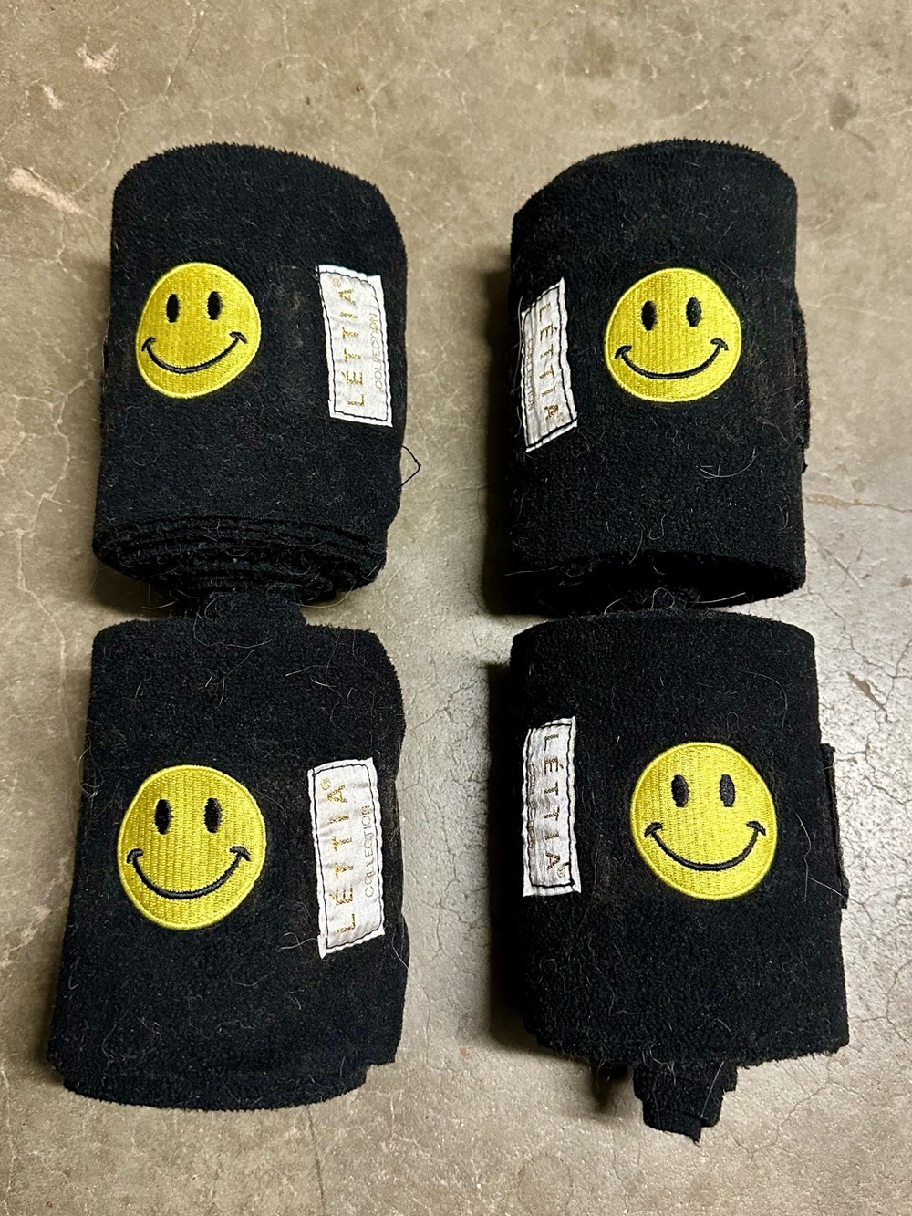 Smiley Face Black Polo Wraps